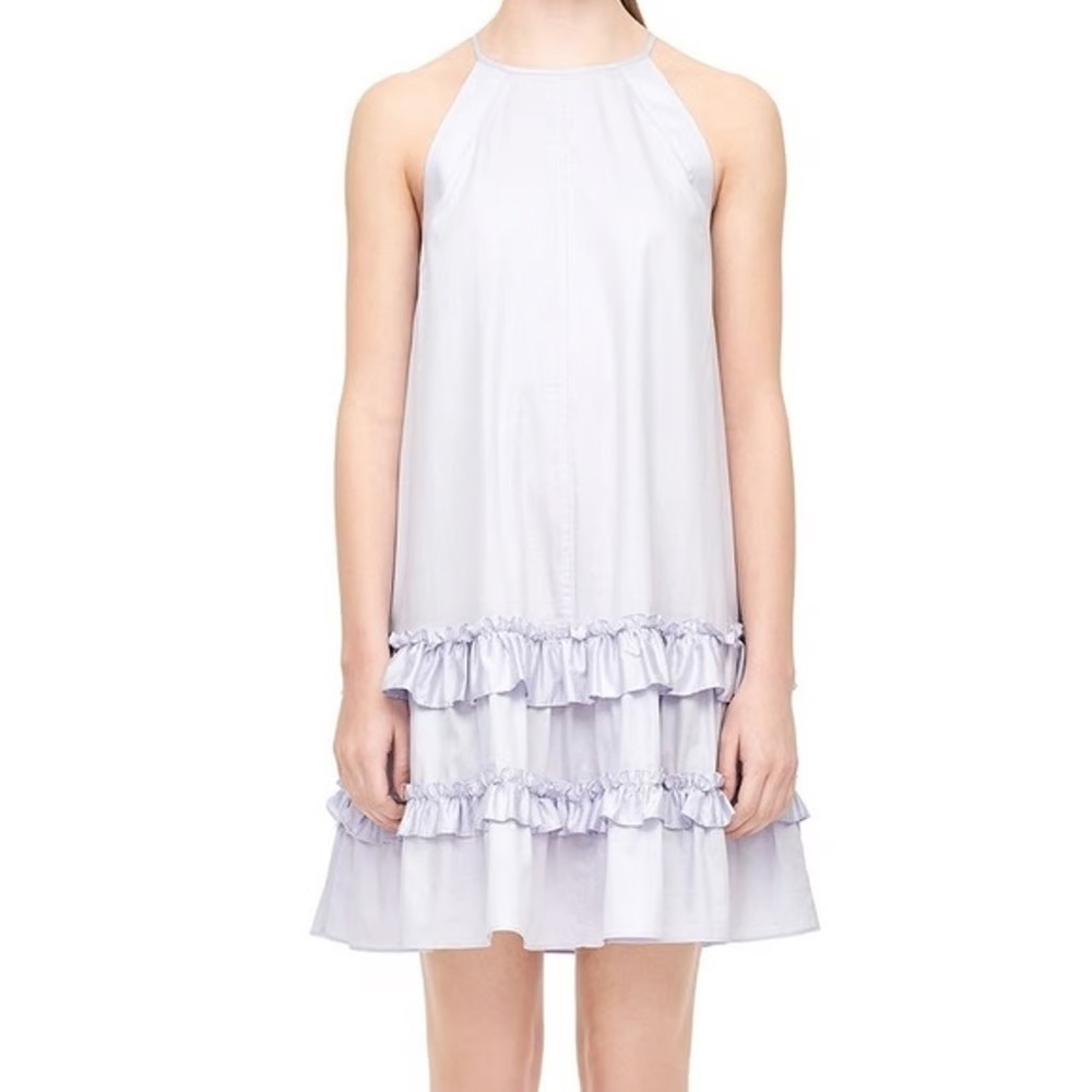 REBECCA TAYLOR Purple Cotton Satten Tank Dress